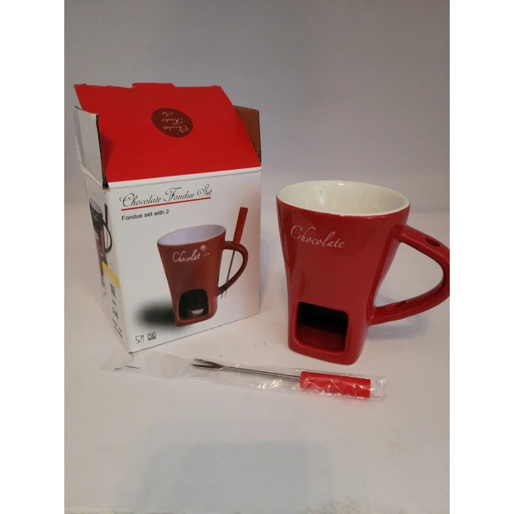 130ML Fondue Mug Chocolate Melting Cup for Desserts, Coffee & Butter - Home Use